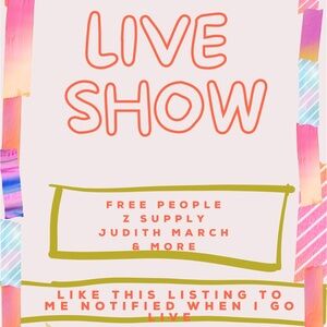 Like this listing to be notified when I go LIVE!